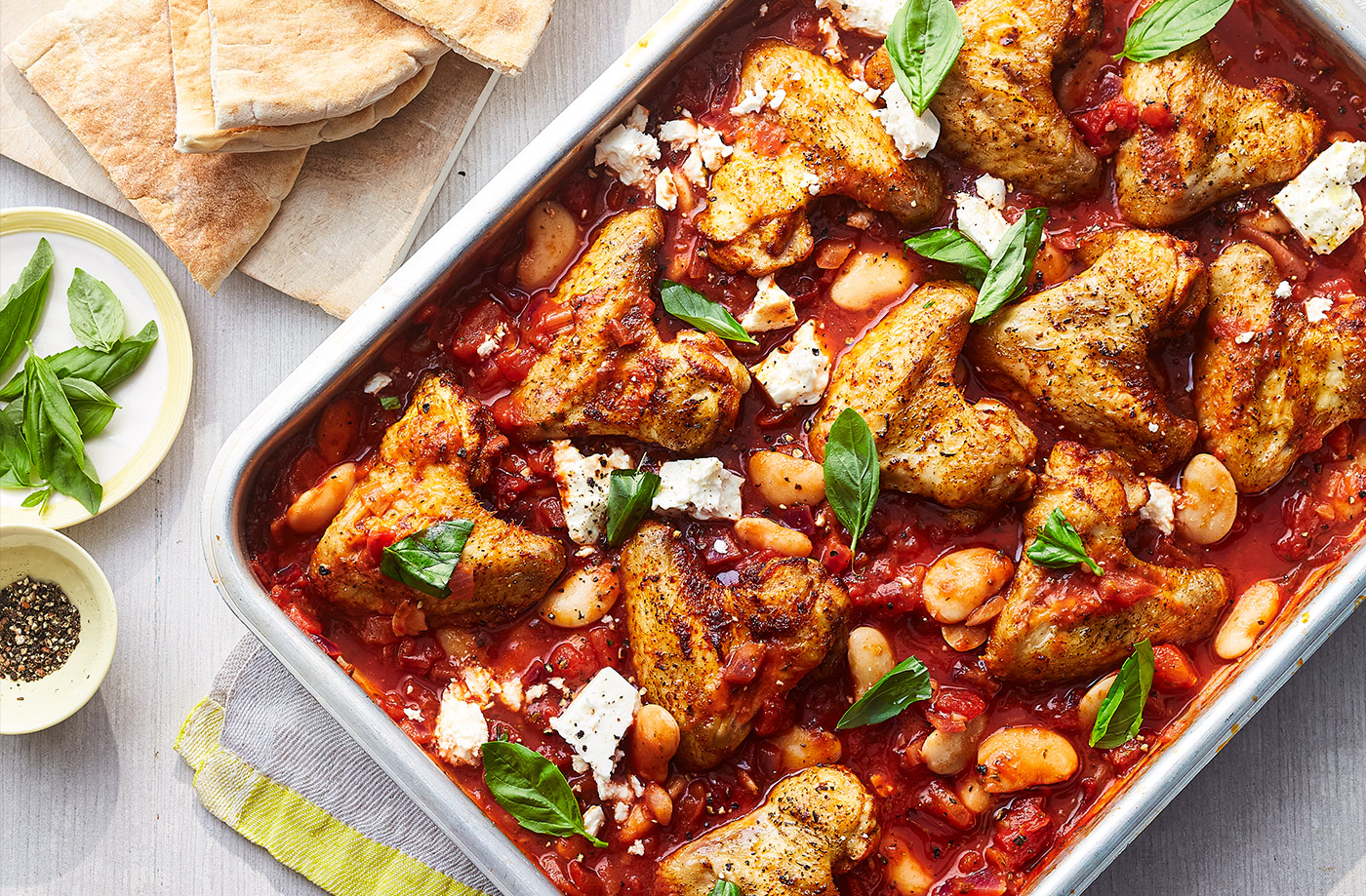 Chicken and butter bean traybake recipe