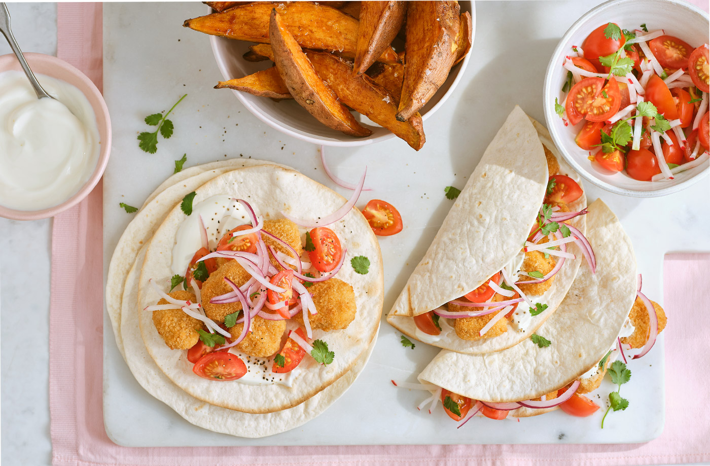 Chicken nugget tacos recipe