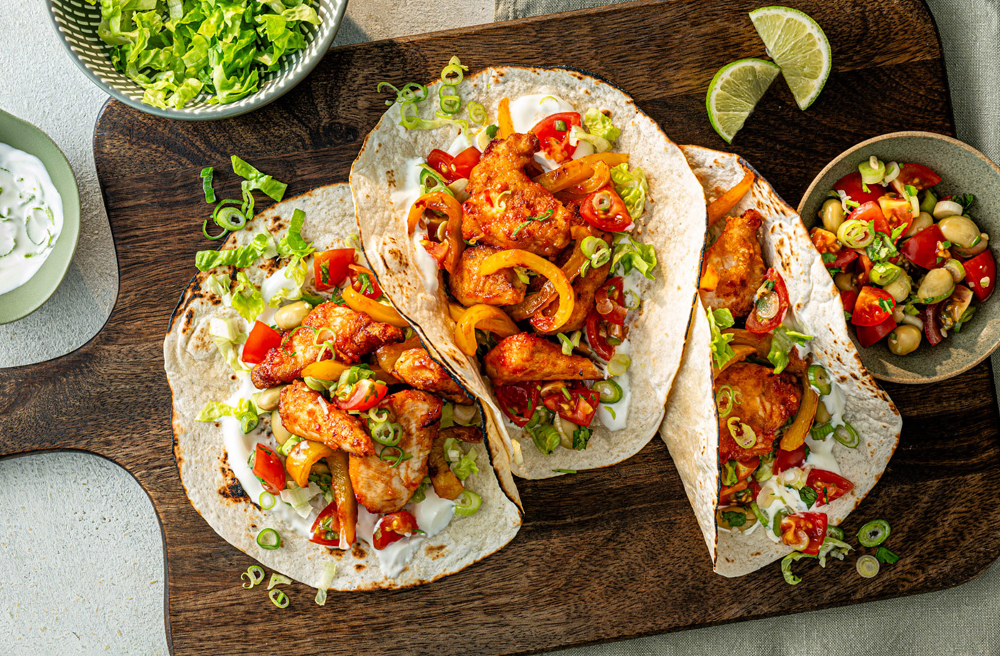 Air-fryer sweet chilli chicken tacos recipe