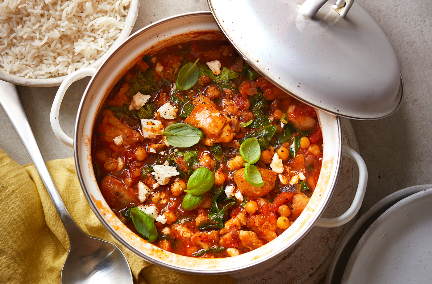 Chicken, tomato and chickpea stew recipe