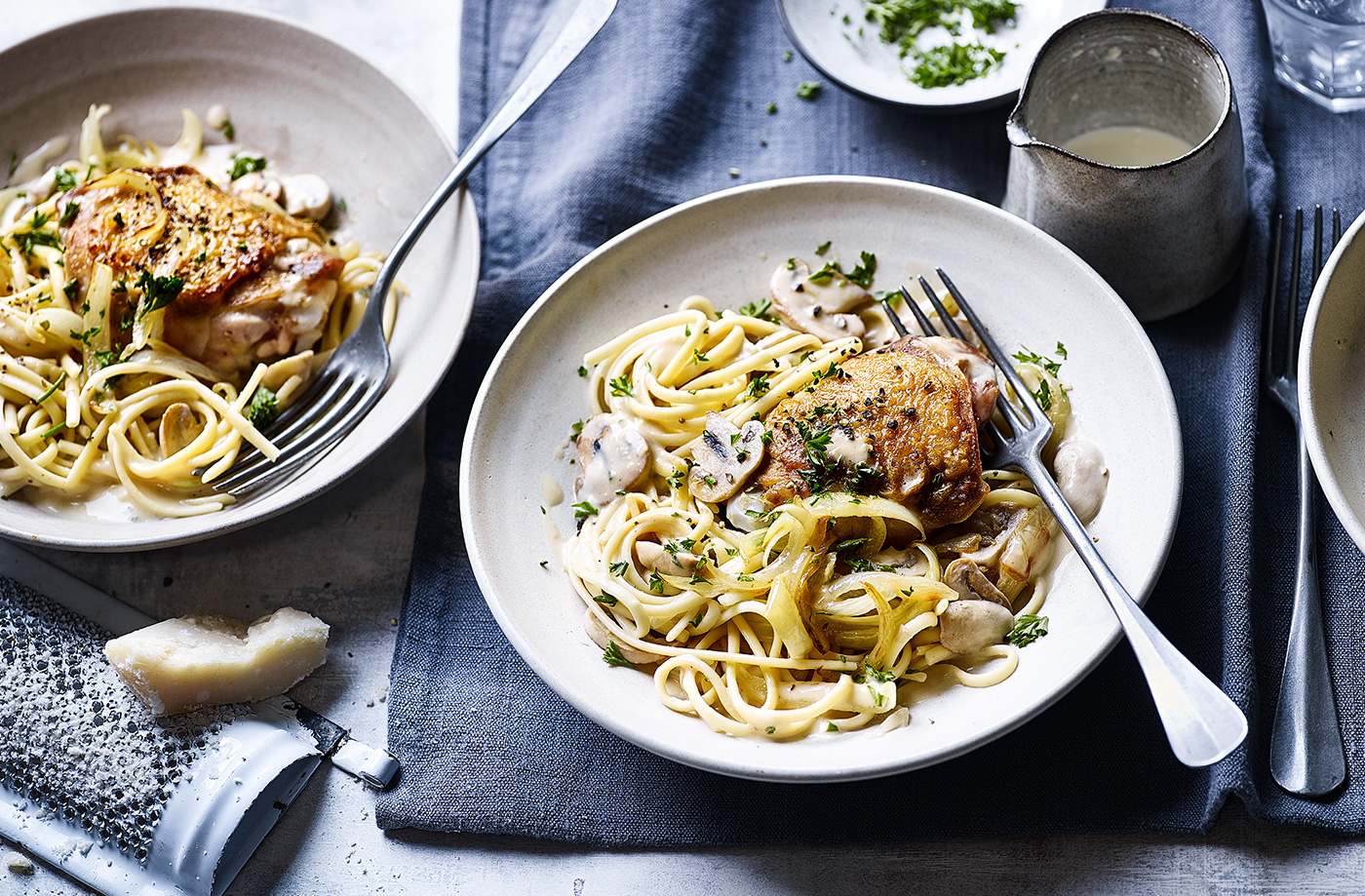 Chicken thighs with creamy mushroom sauce recipe