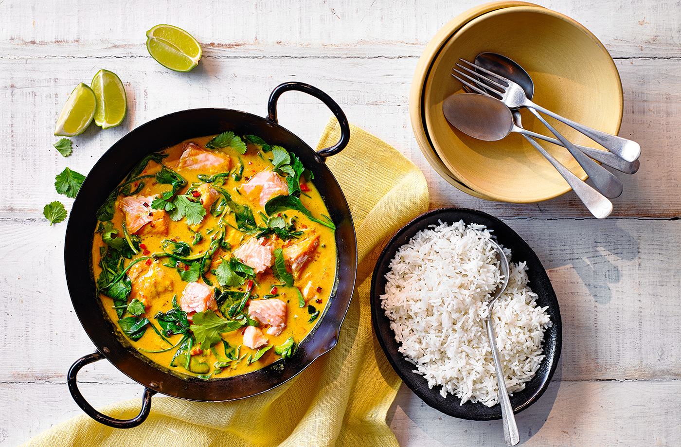 Coconut and spinach salmon curry recipe