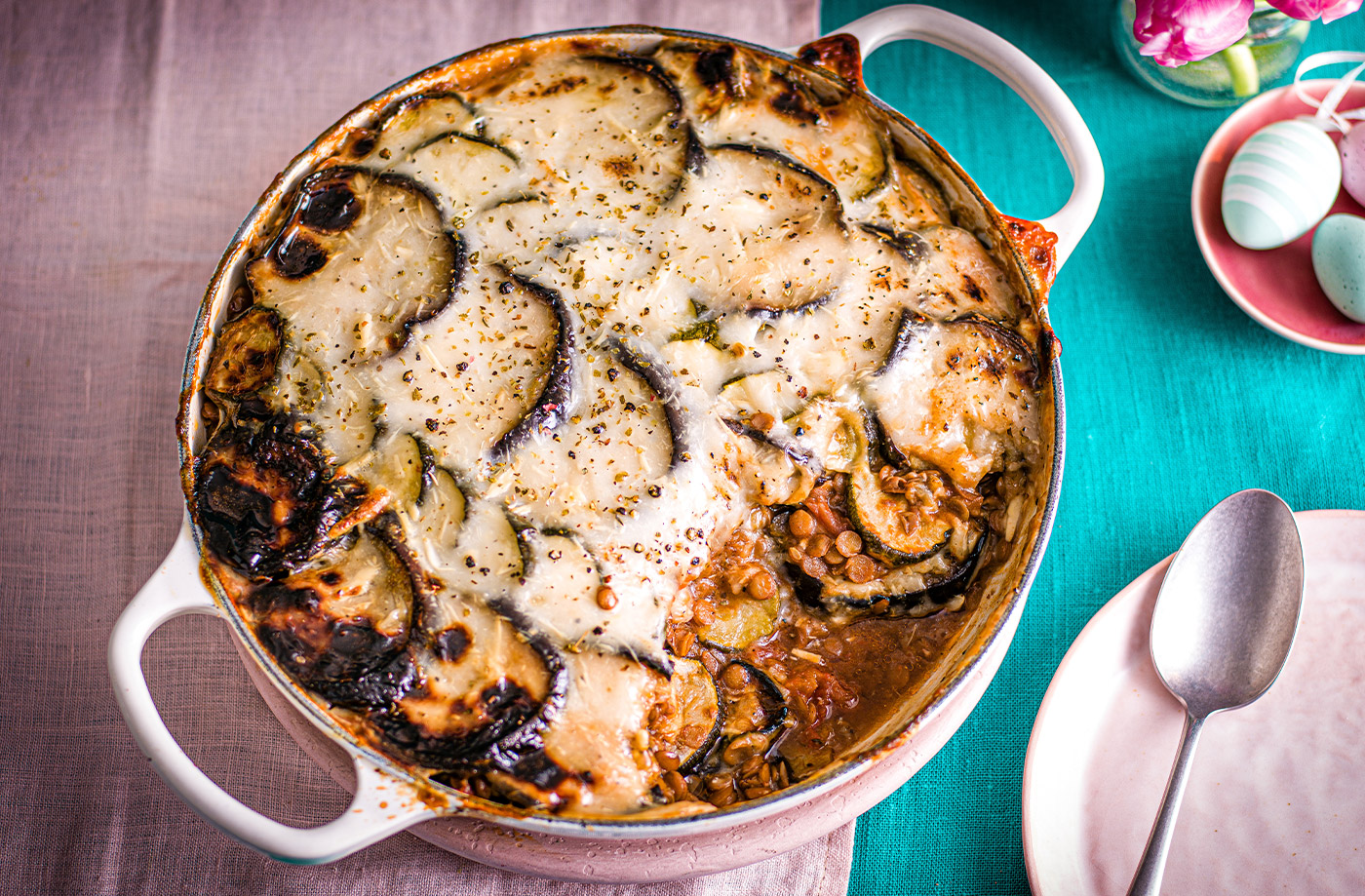 Courgette and aubergine 'no-sakka' recipe