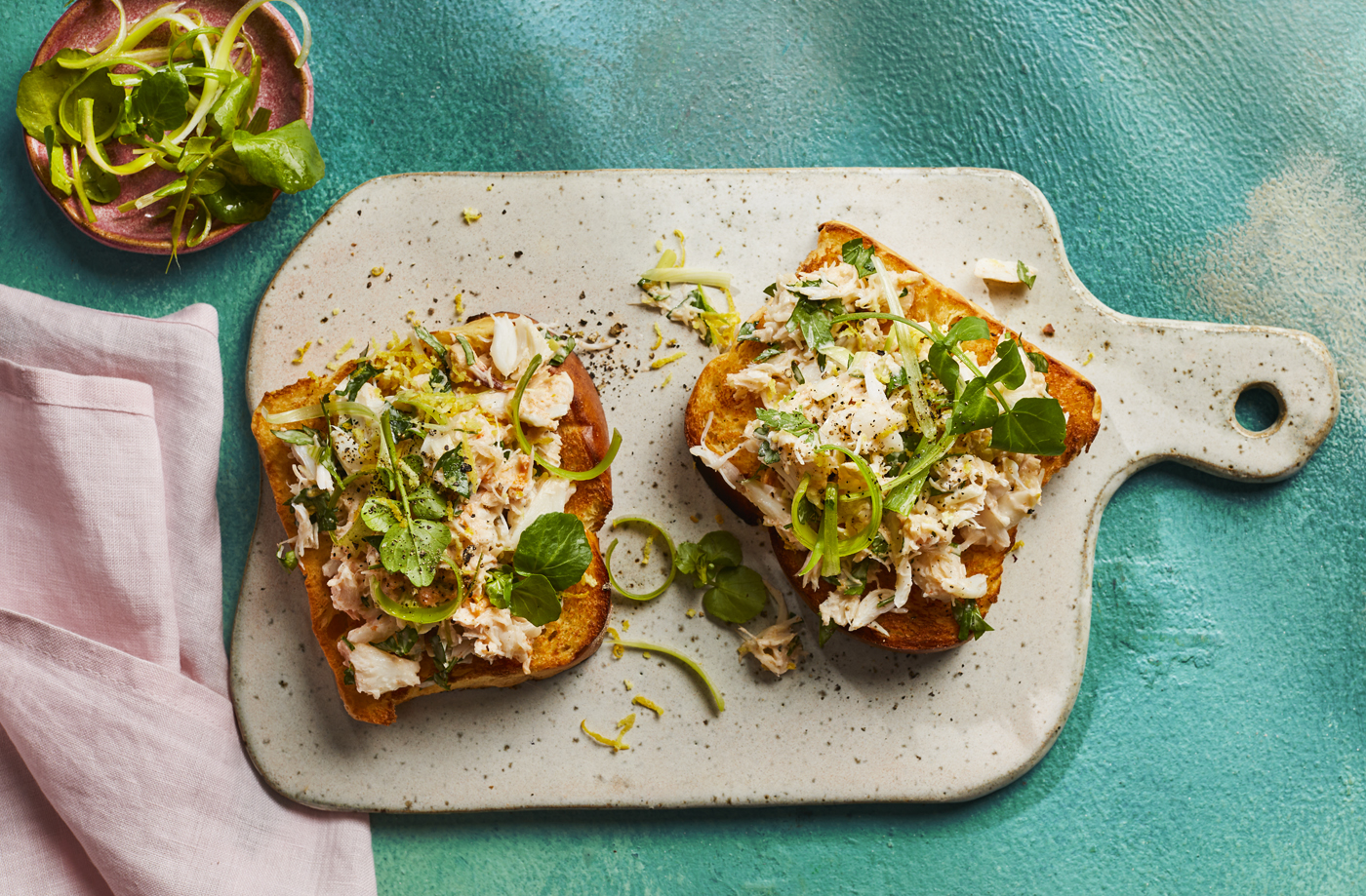 Crab brioche toasts recipe