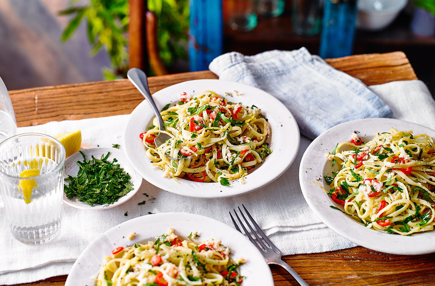 Crab linguine recipe