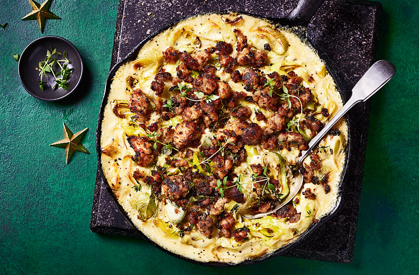 Creamed mustard leeks recipe