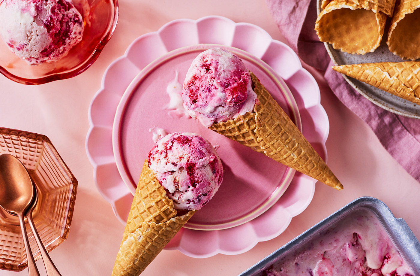 The creamiest no-churn strawberry ice cream recipe