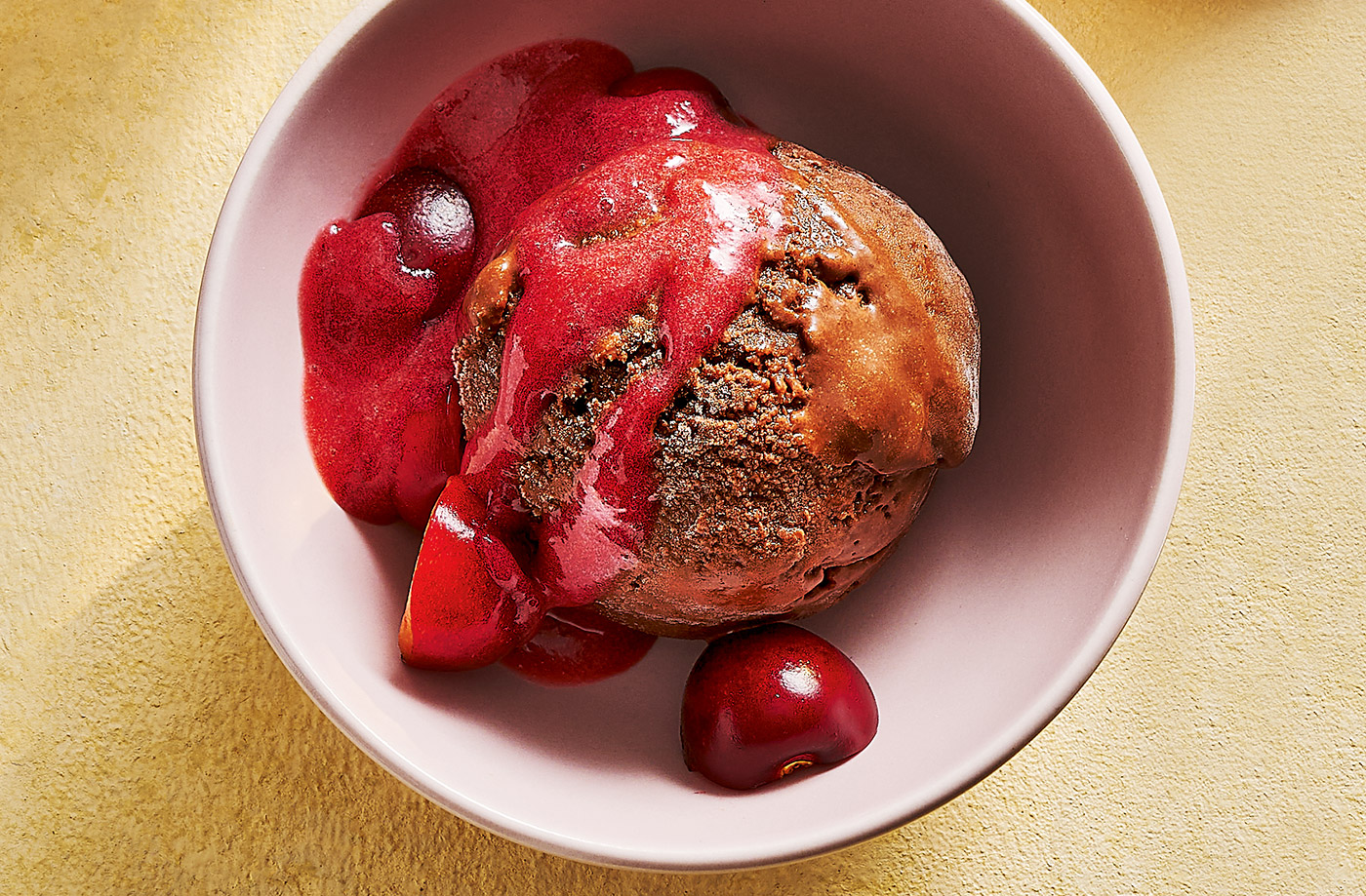 Creamy dark chocolate sorbet recipe