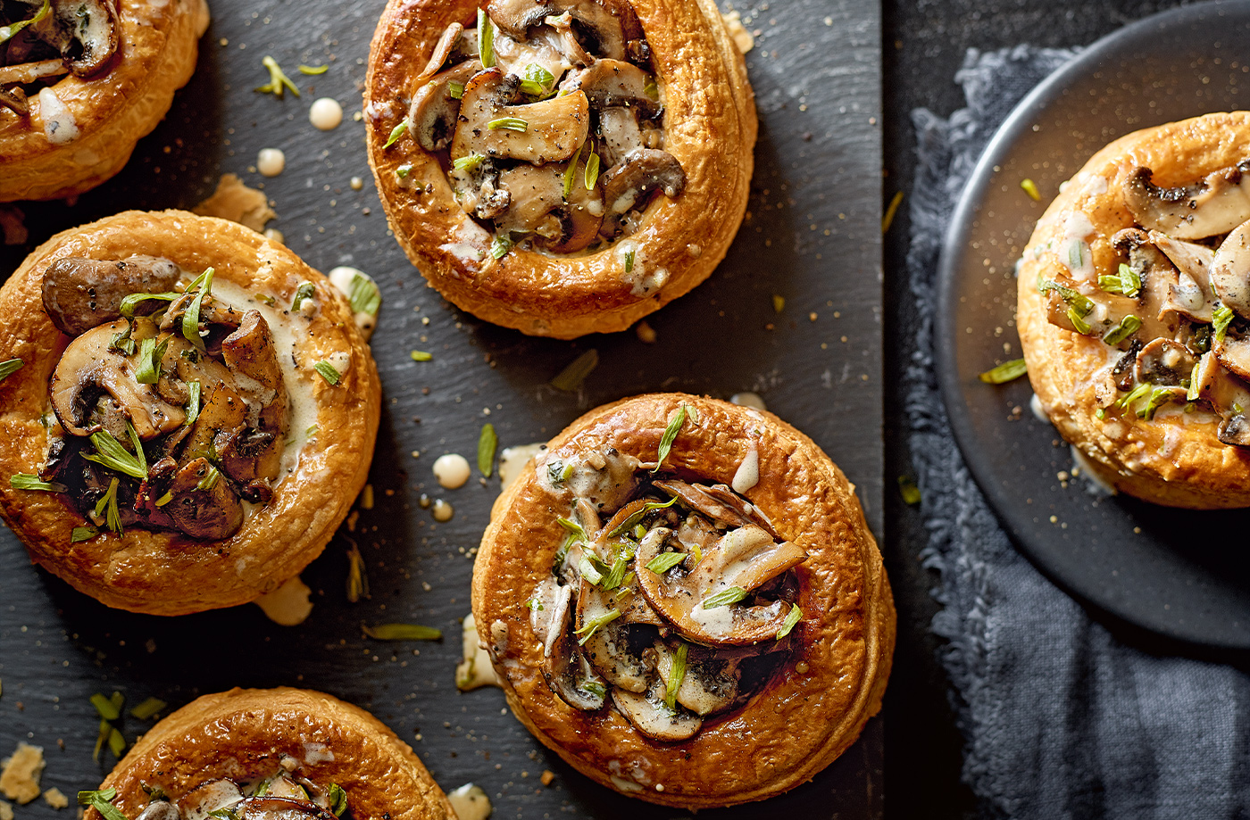 Creamy mushroom vol-au-vents recipe
