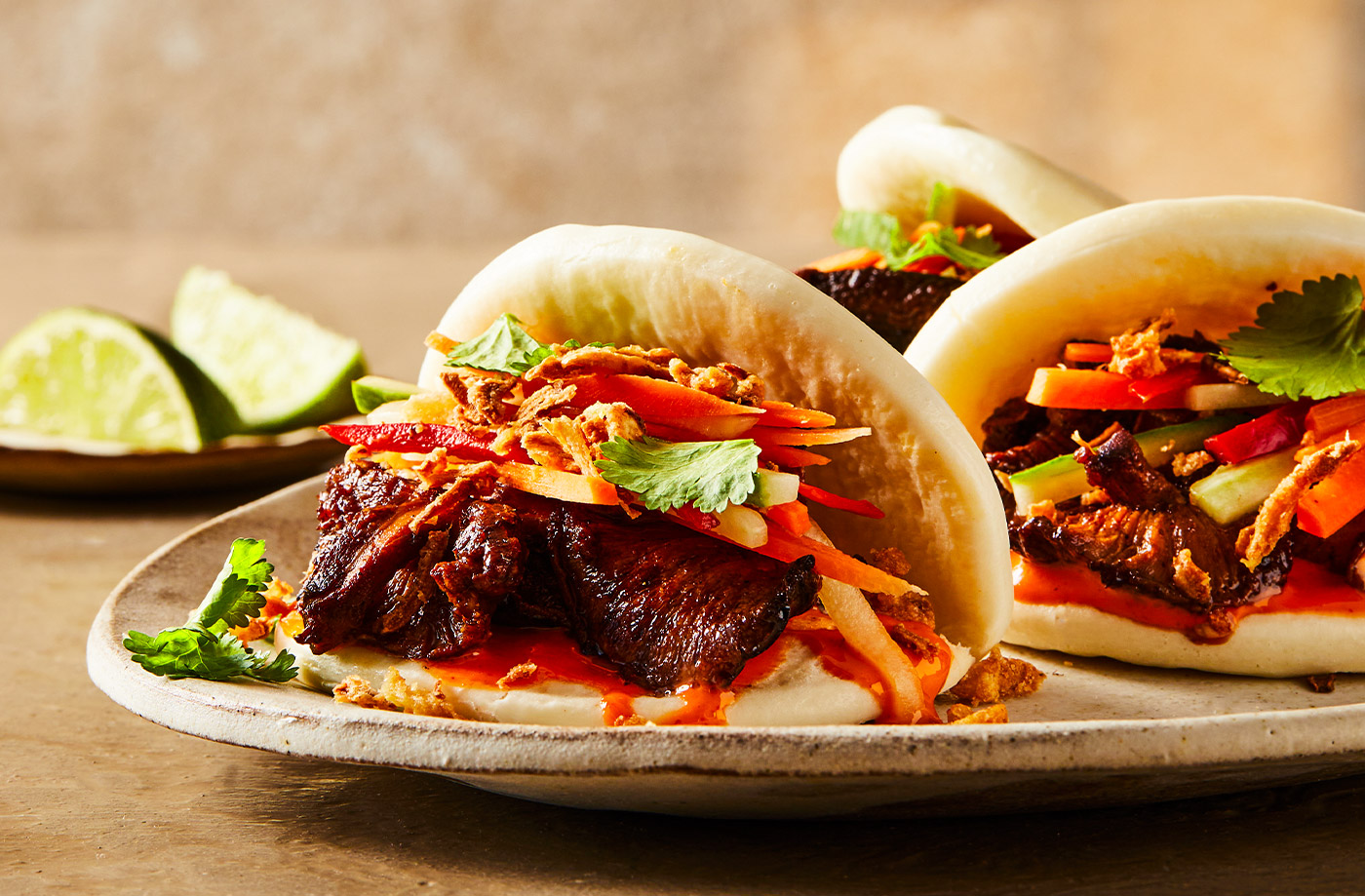 Crispy shiitake bao buns recipe