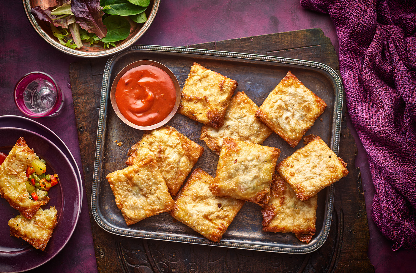 Veggie samosa squares recipe