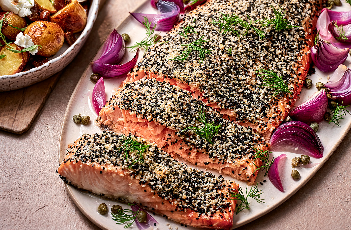 'Everything bagel' salmon recipe