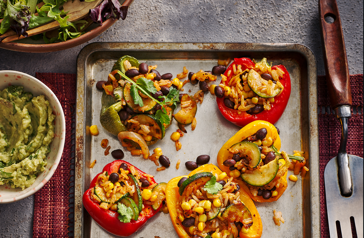 Fajita-stuffed peppers recipe