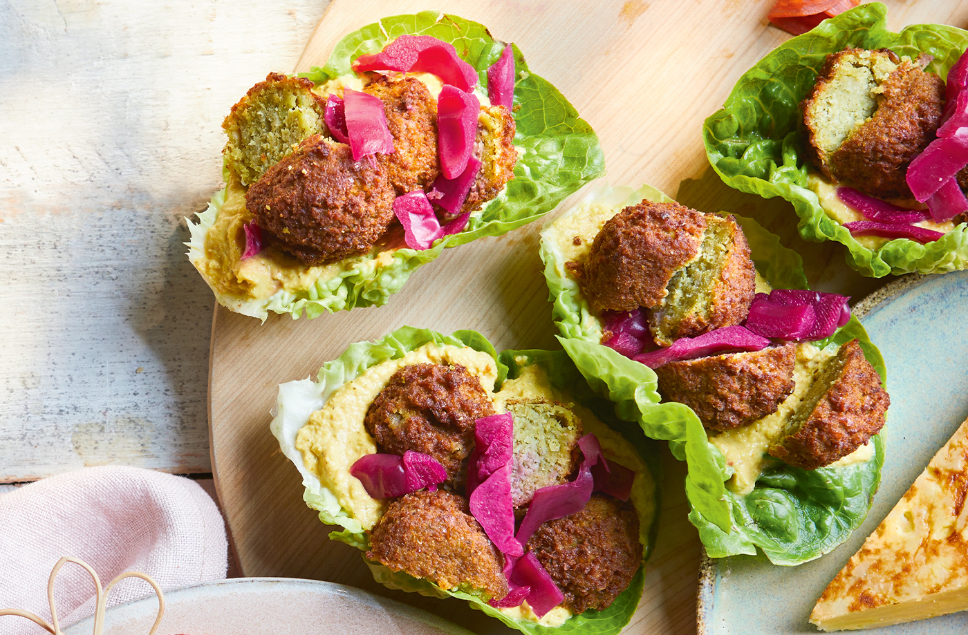 Falafel lettuce wraps recipe