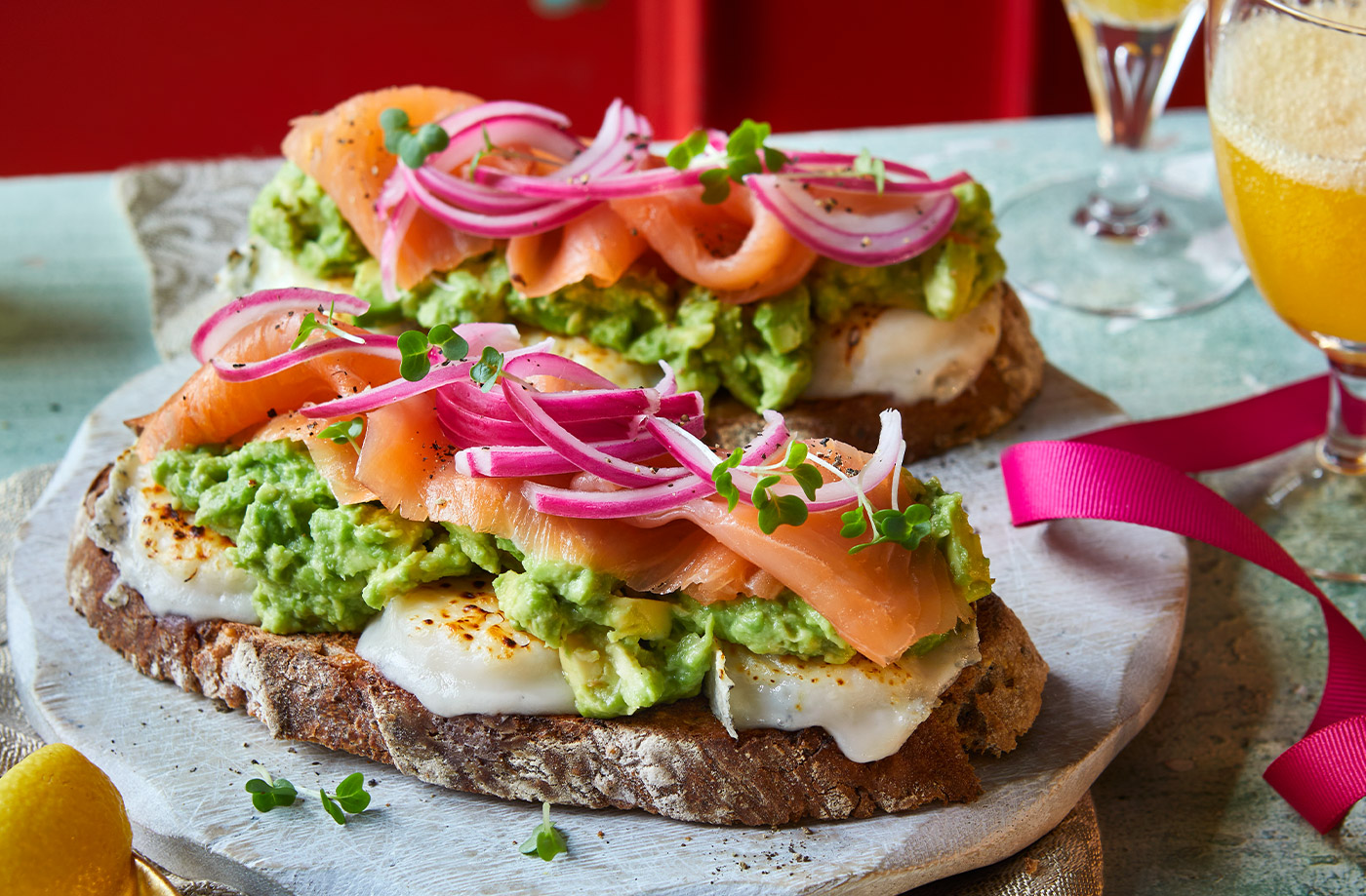 Festive smoked salmon on toast recipe
