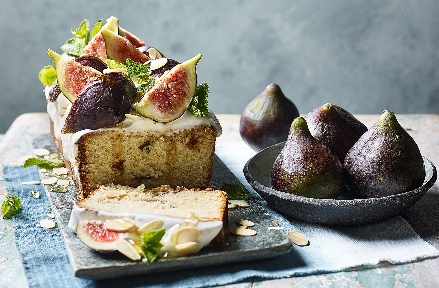 Fig and almond loaf cake recipe