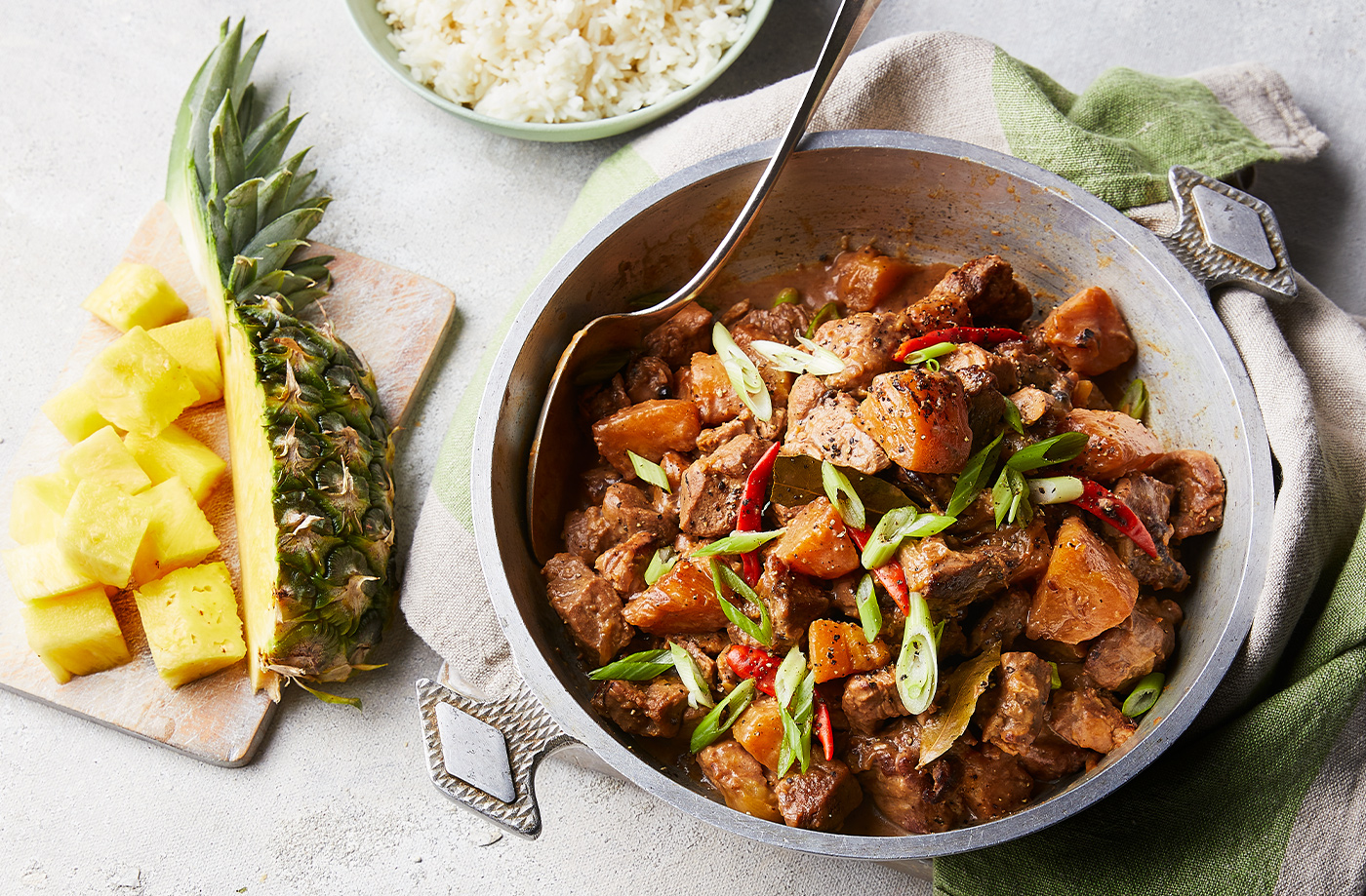 Filipino-style pineapple and pork adobo recipe