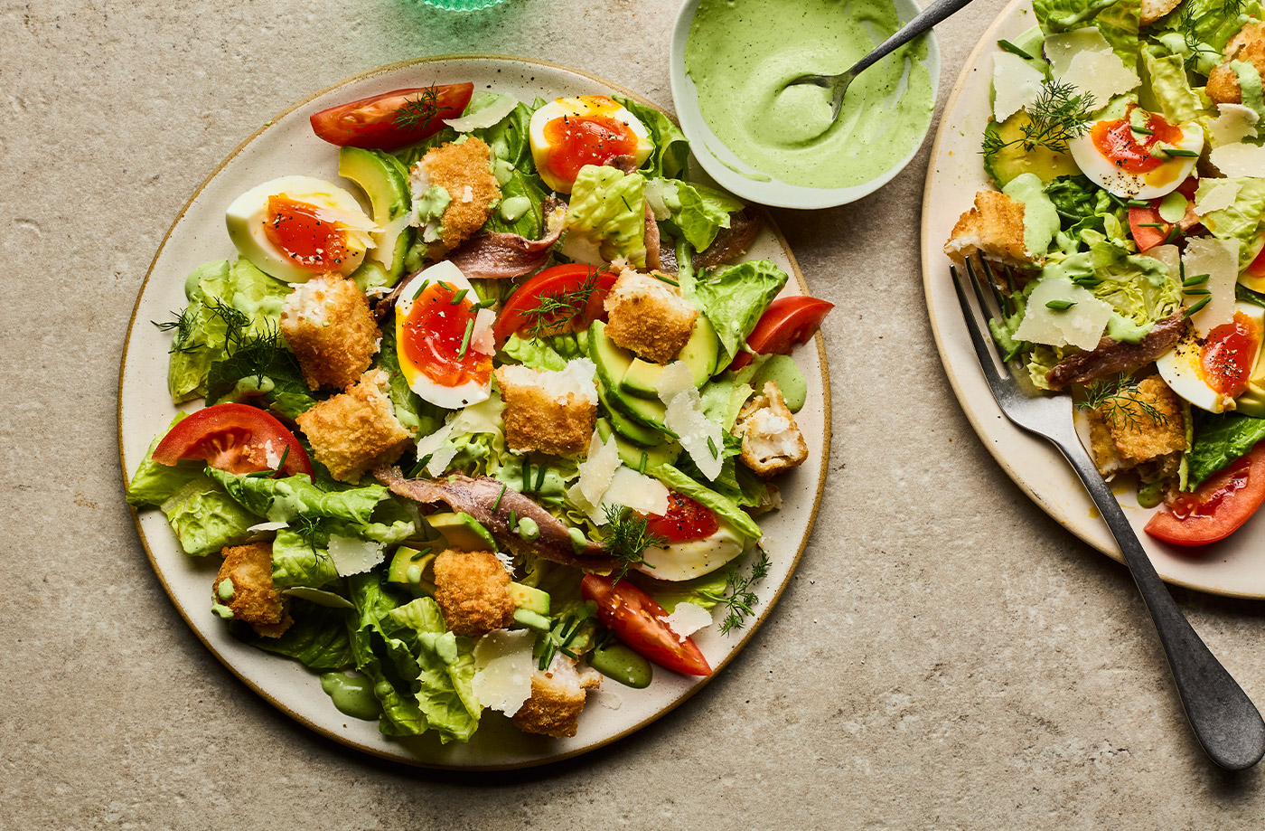 Fish finger 'Caesar' salad recipe