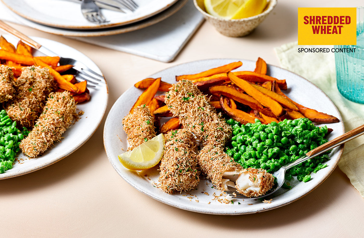 Crunchy wholewheat fish goujons recipe