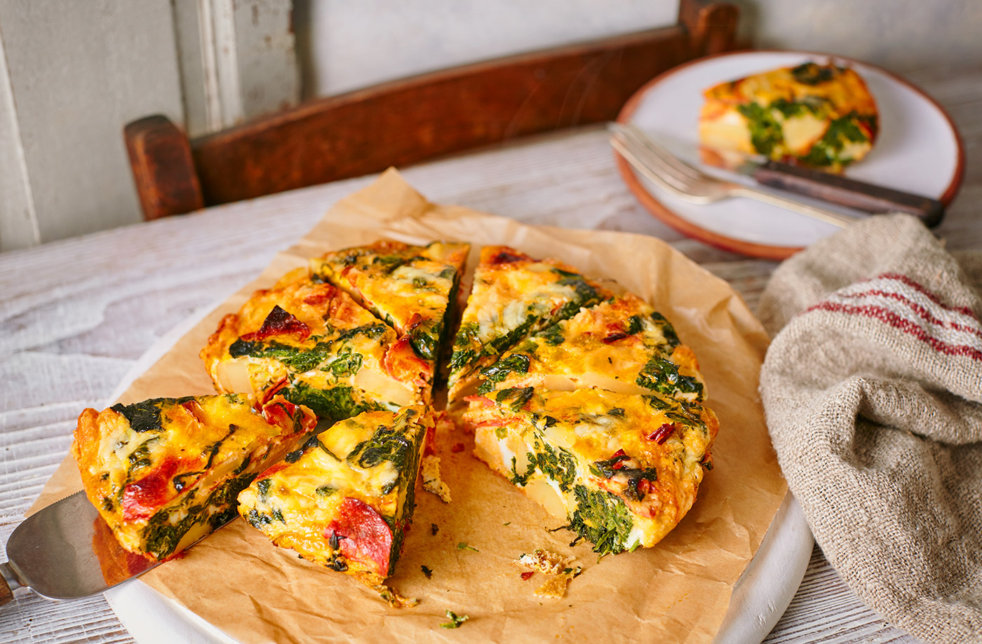 Chorizo and spinach frittata recipe