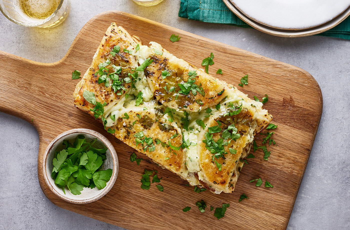 Garlic crumpets recipe