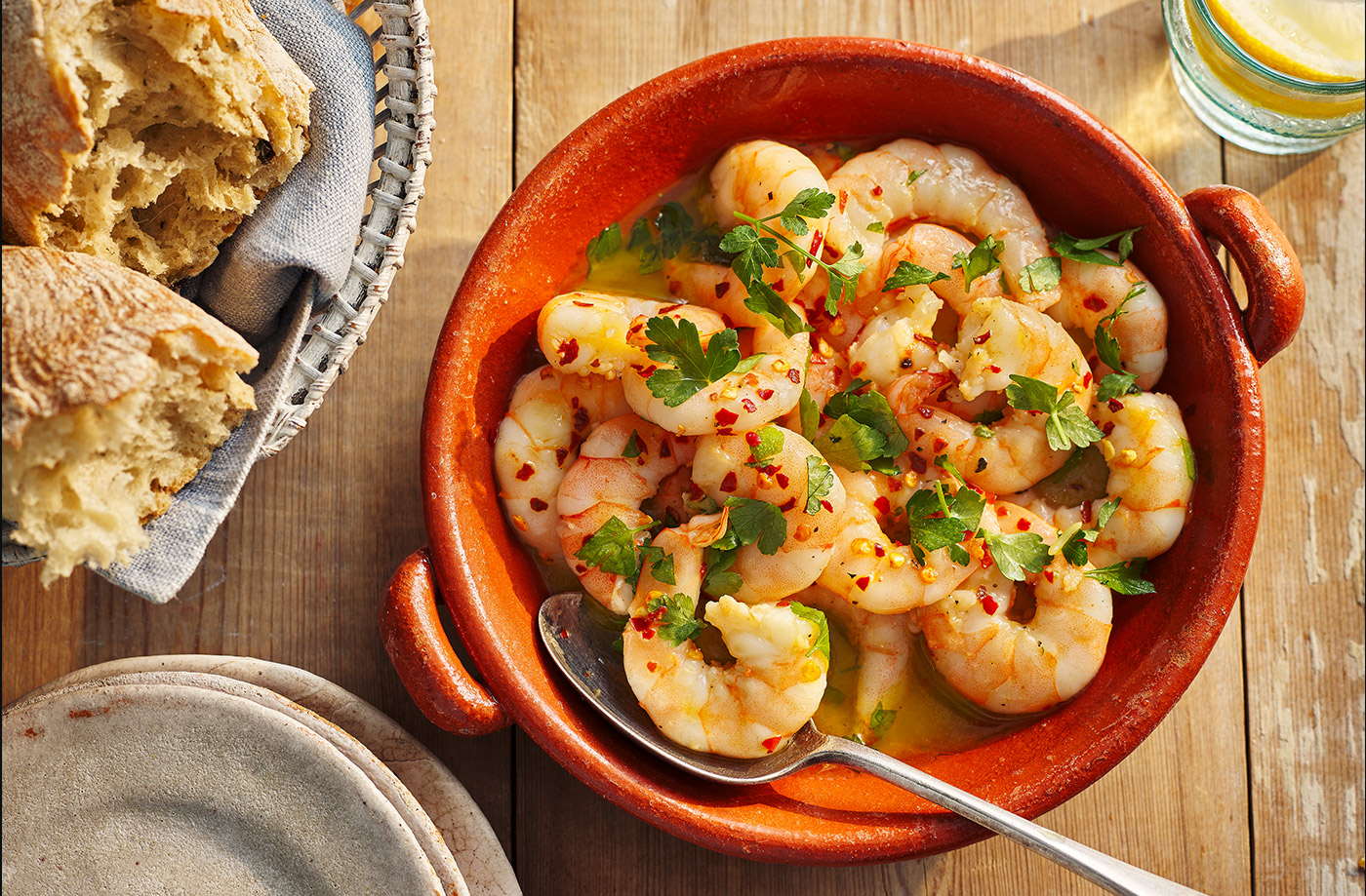 Garlic and lemon prawns recipe