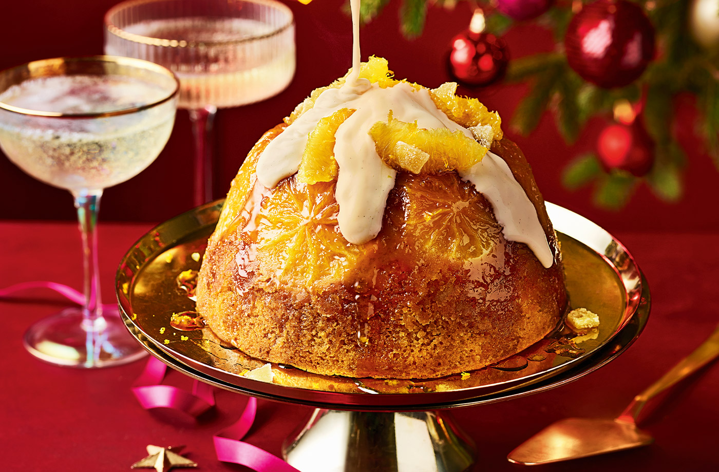 Steamed gingerbread and orange upside-down pudding recipe