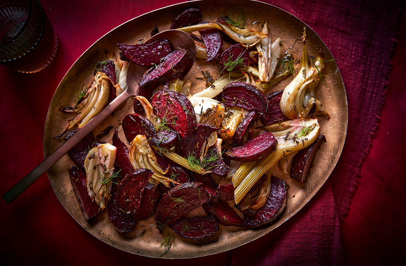 Gin-roasted beetroot and fennel recipe