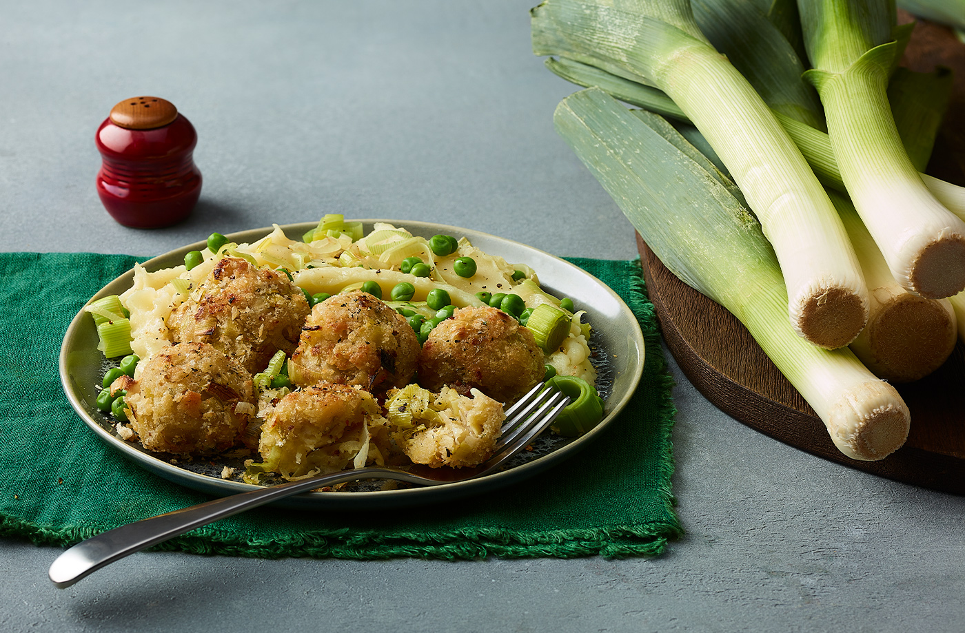 Veggie meatballs with mash recipe