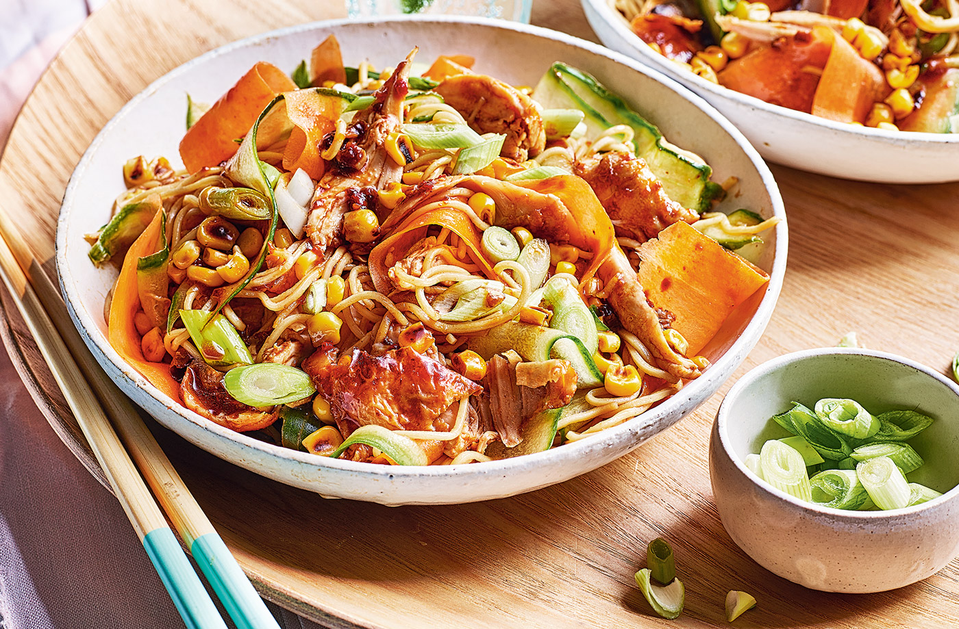 Gochujang chicken noodle salad recipe
