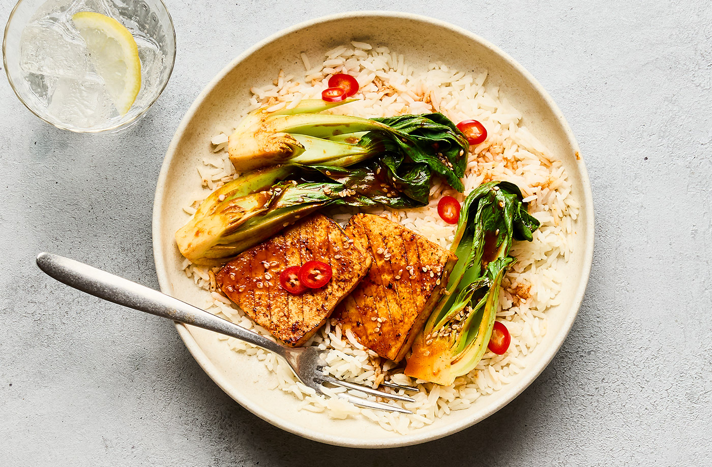 Gochujang tofu with pak choi recipe