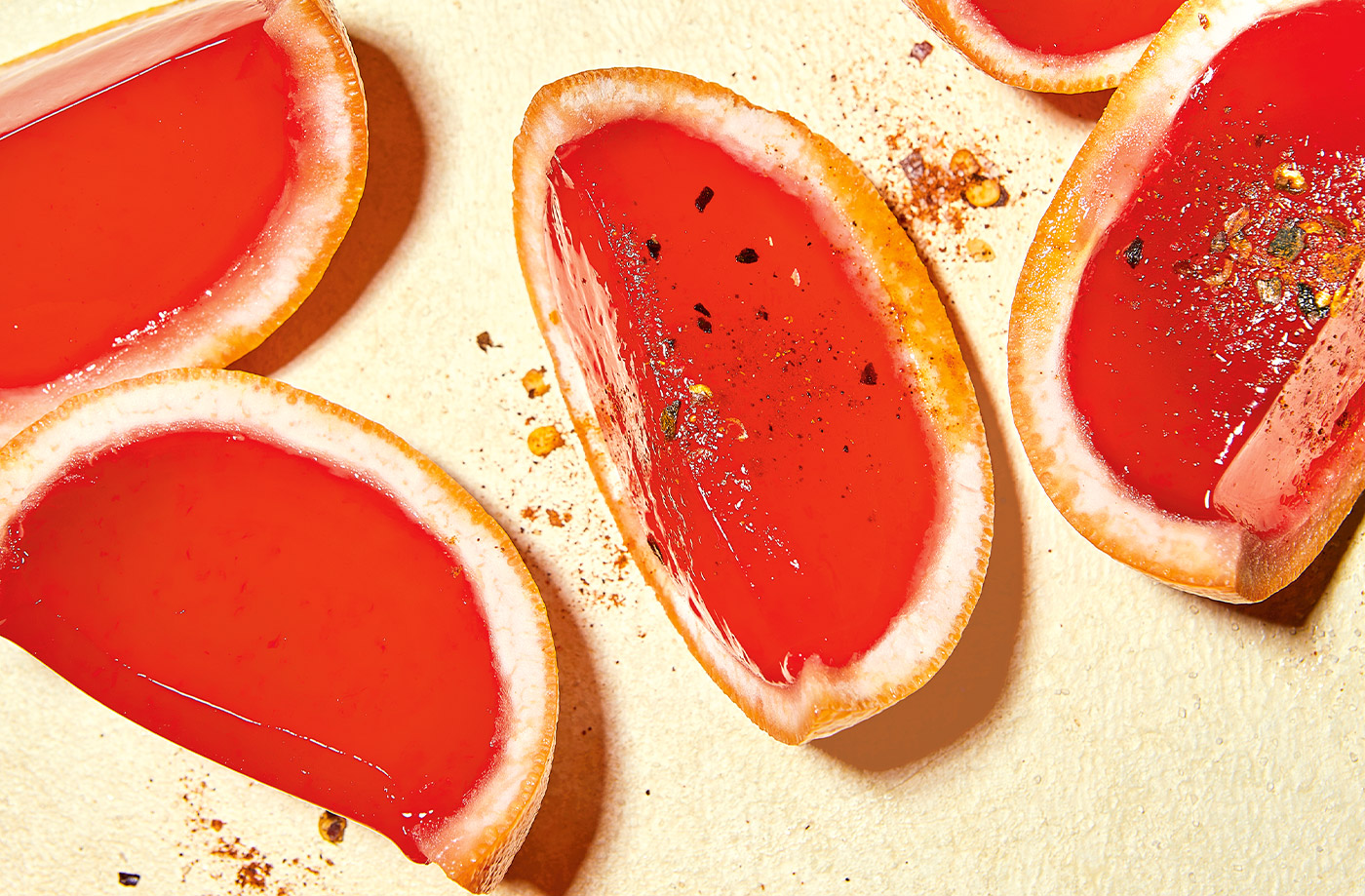 Grapefruit jelly shots recipe