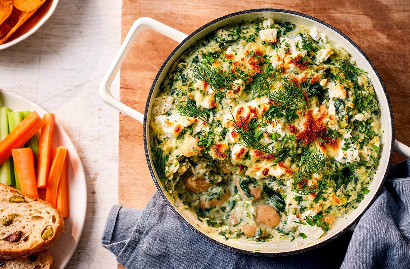 Greek-style spanakopita meal dip  recipe