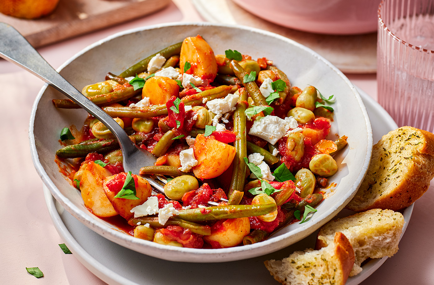 Greek-style braised green beans recipe