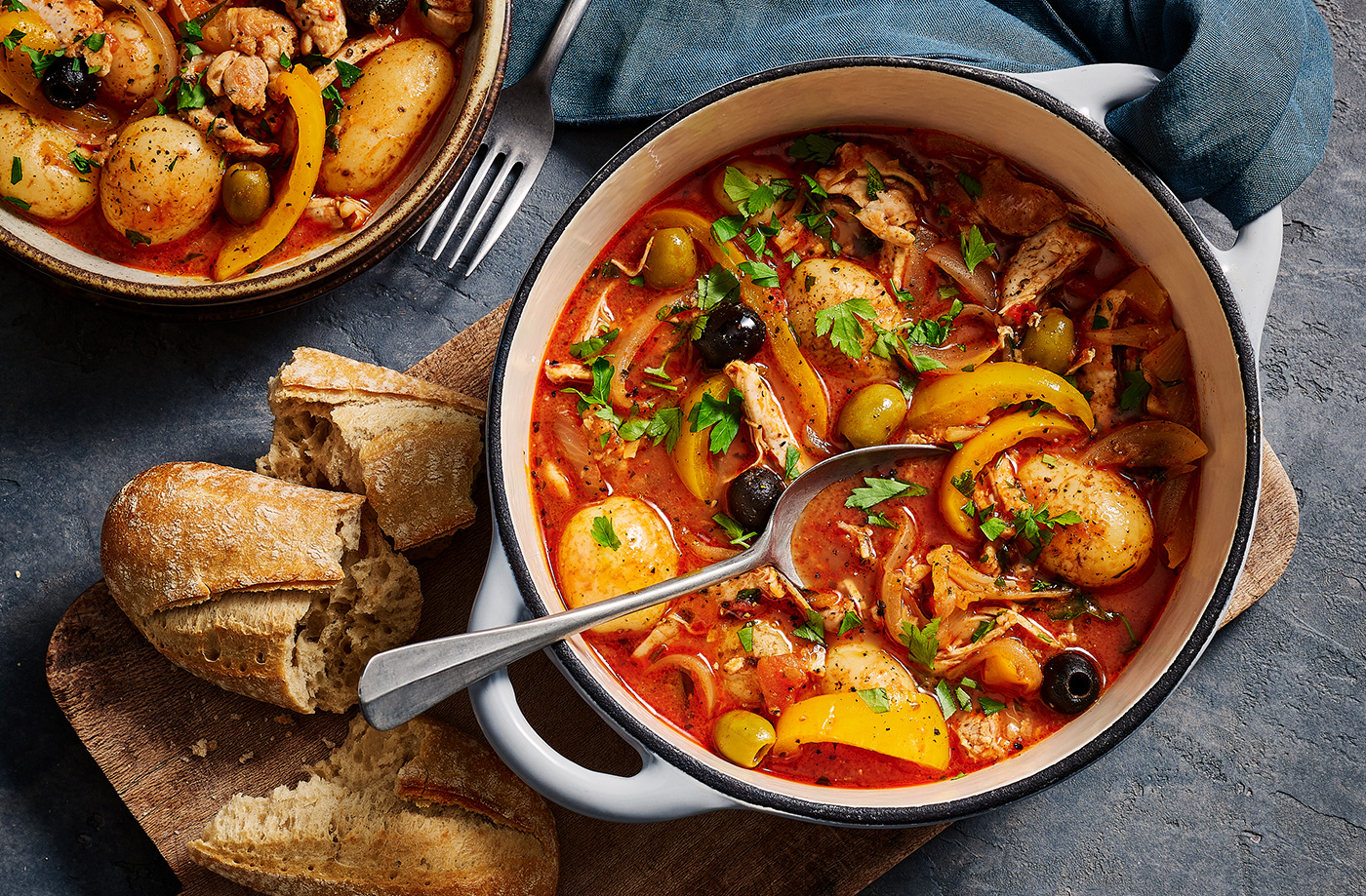 Greek-style chicken stew recipe