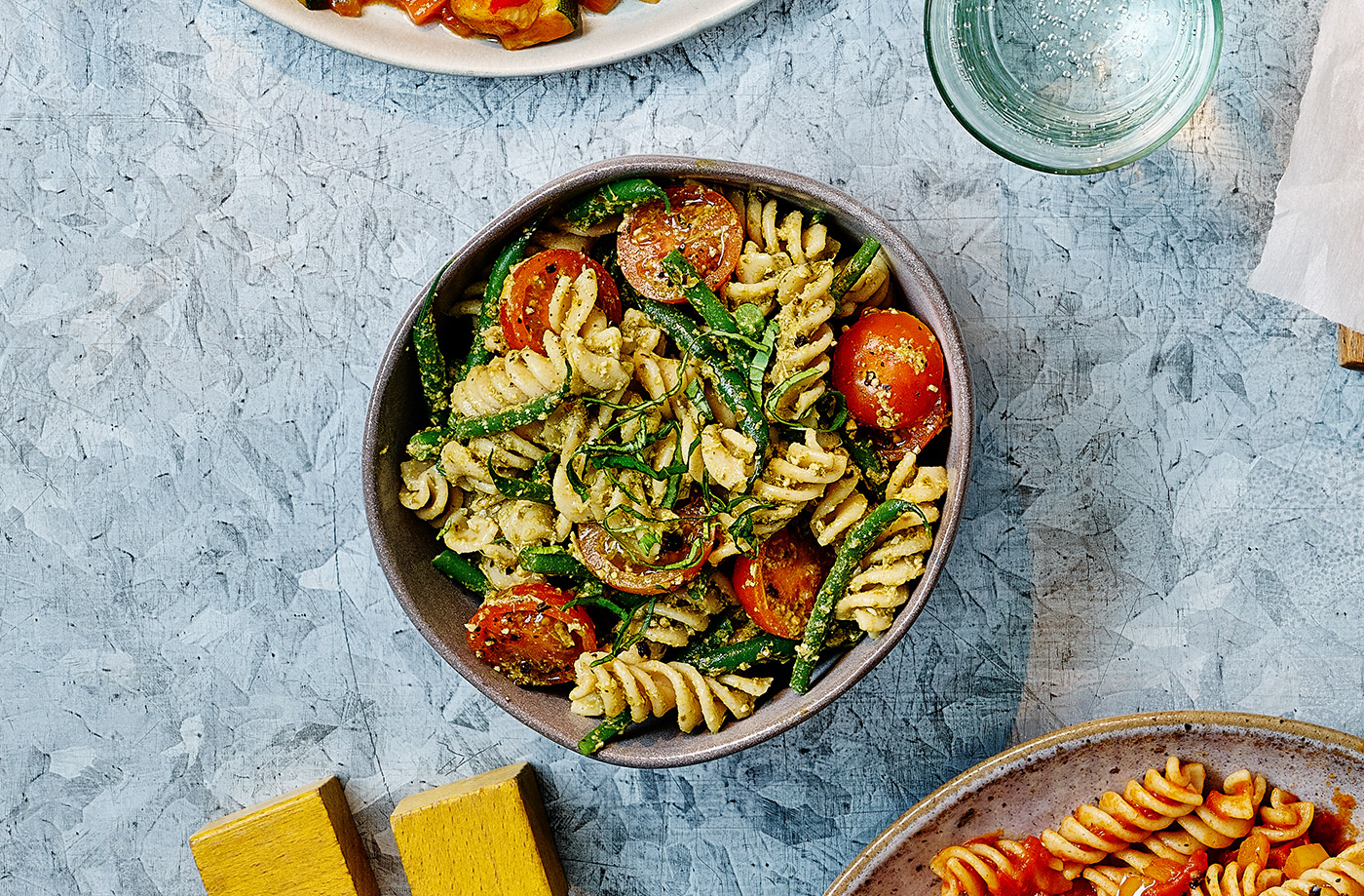 Green bean pesto pasta recipe