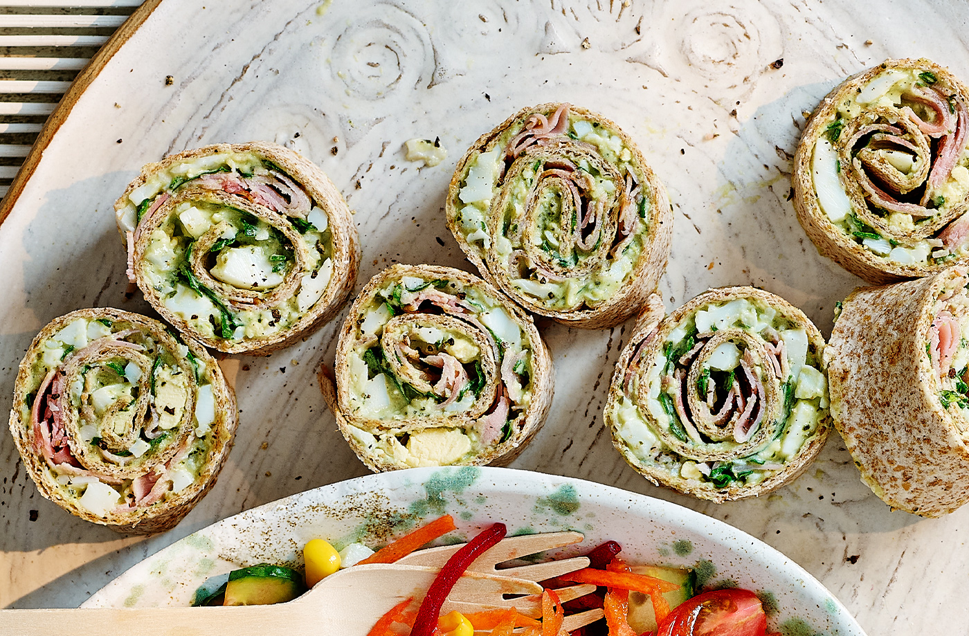 Green eggs and ham pinwheels recipe