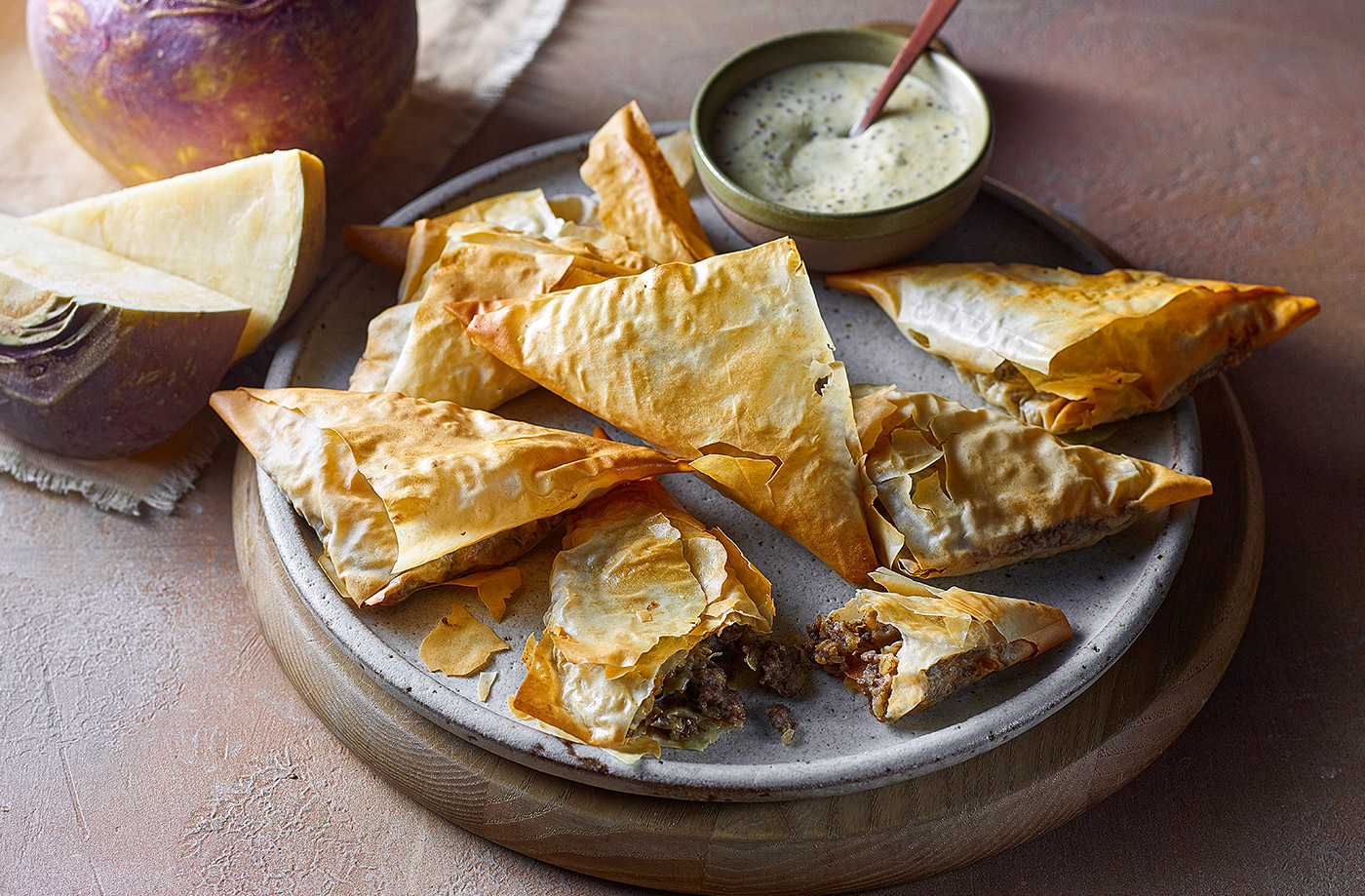Haggis and neep parcels recipe