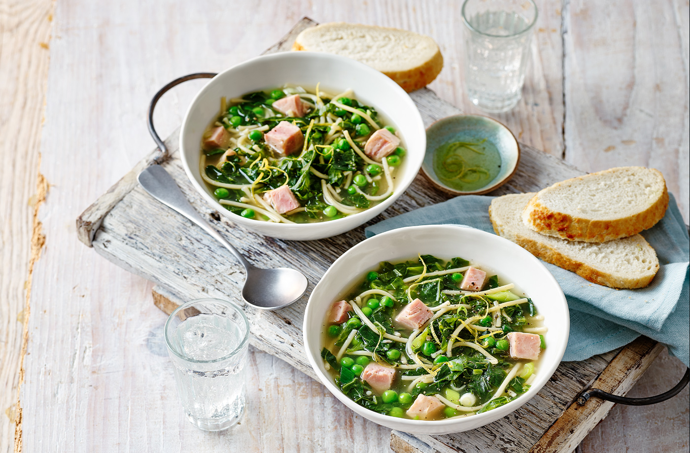 Ham and pea minestrone recipe