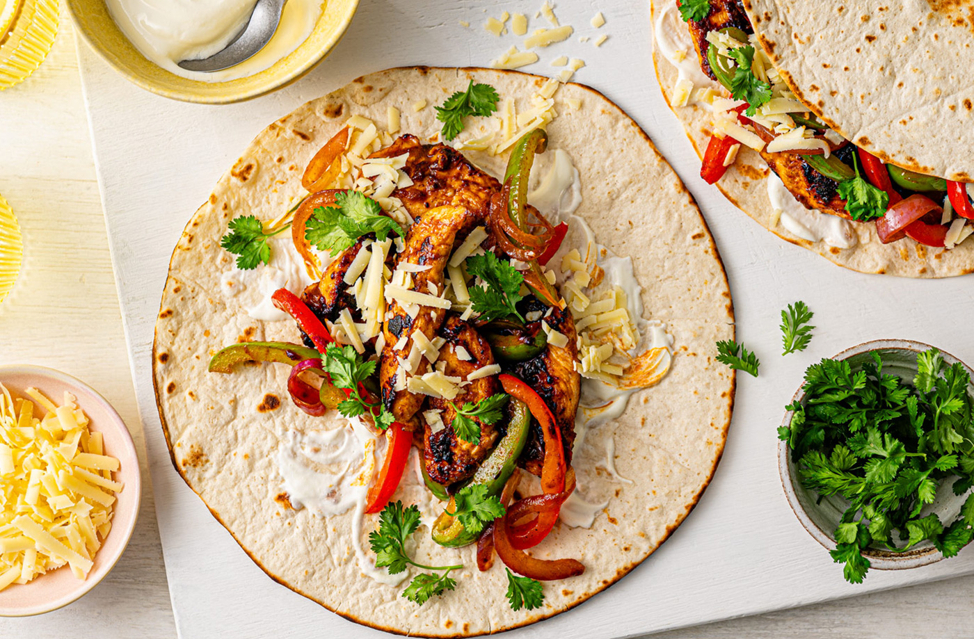 BBQ chicken fajitas meal prep bag recipe