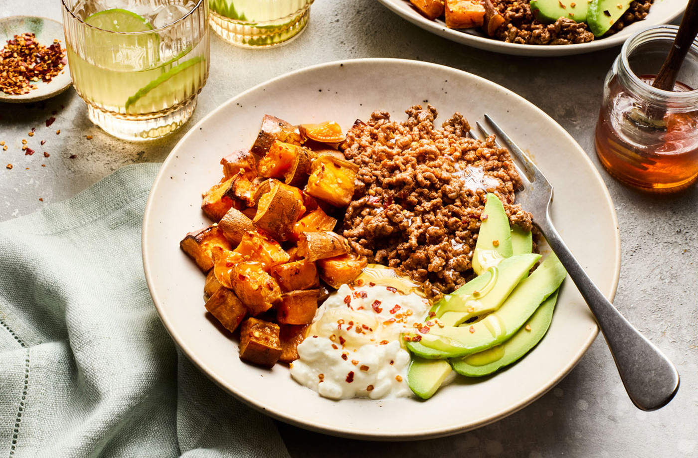 Hot honey beef bowls recipe