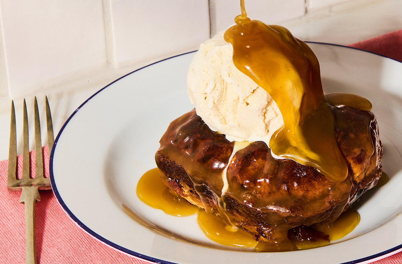 Hot cross bun sticky toffee pudding recipe