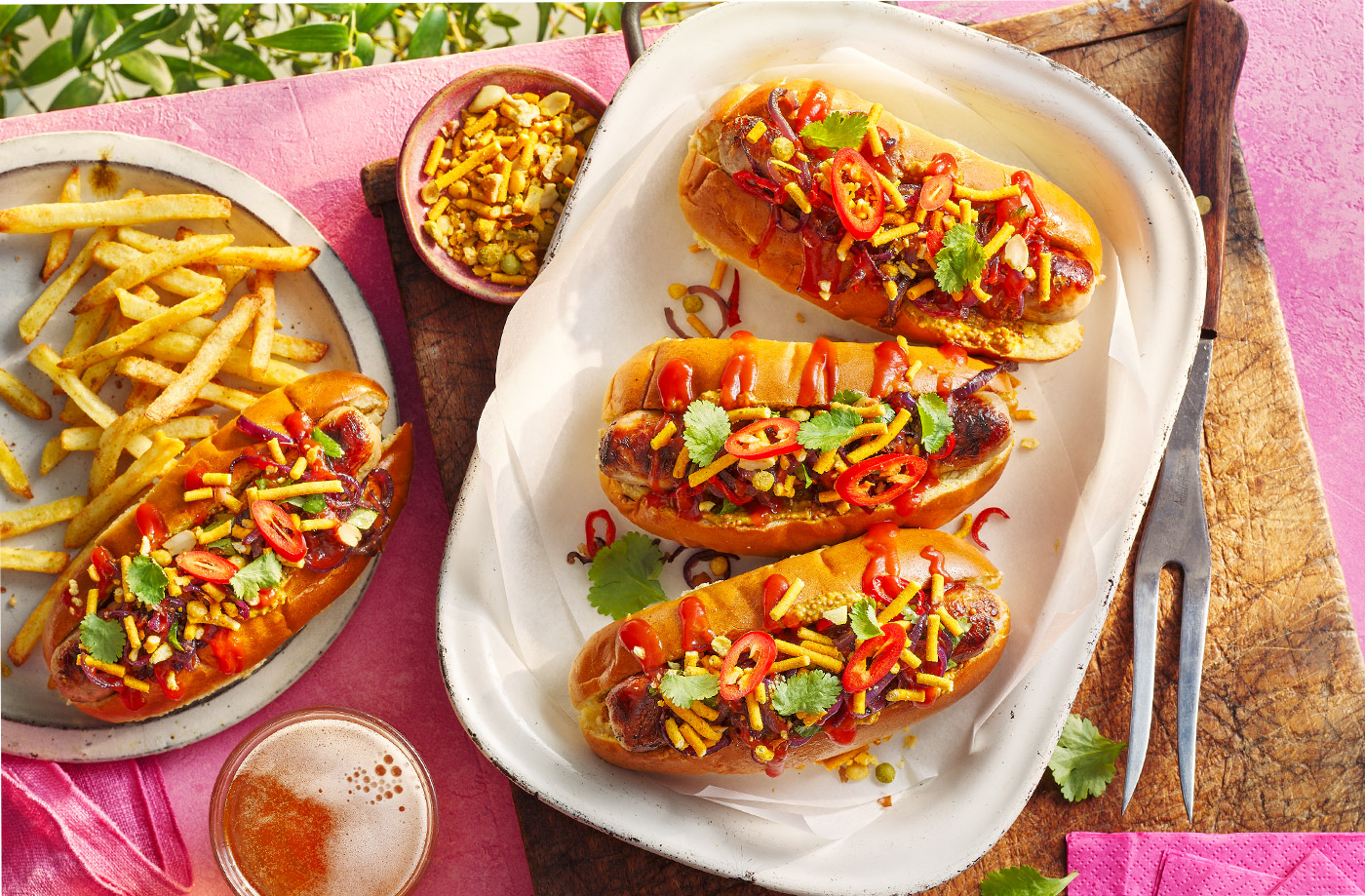 Indian-inspired hot dogs recipe