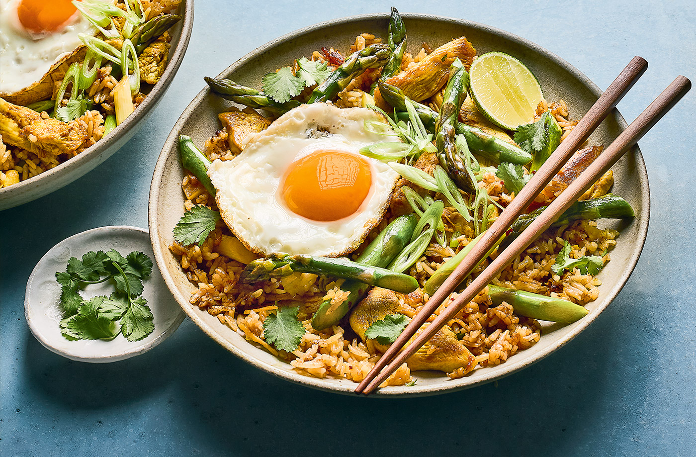 Indonesian-style asparagus fried rice recipe