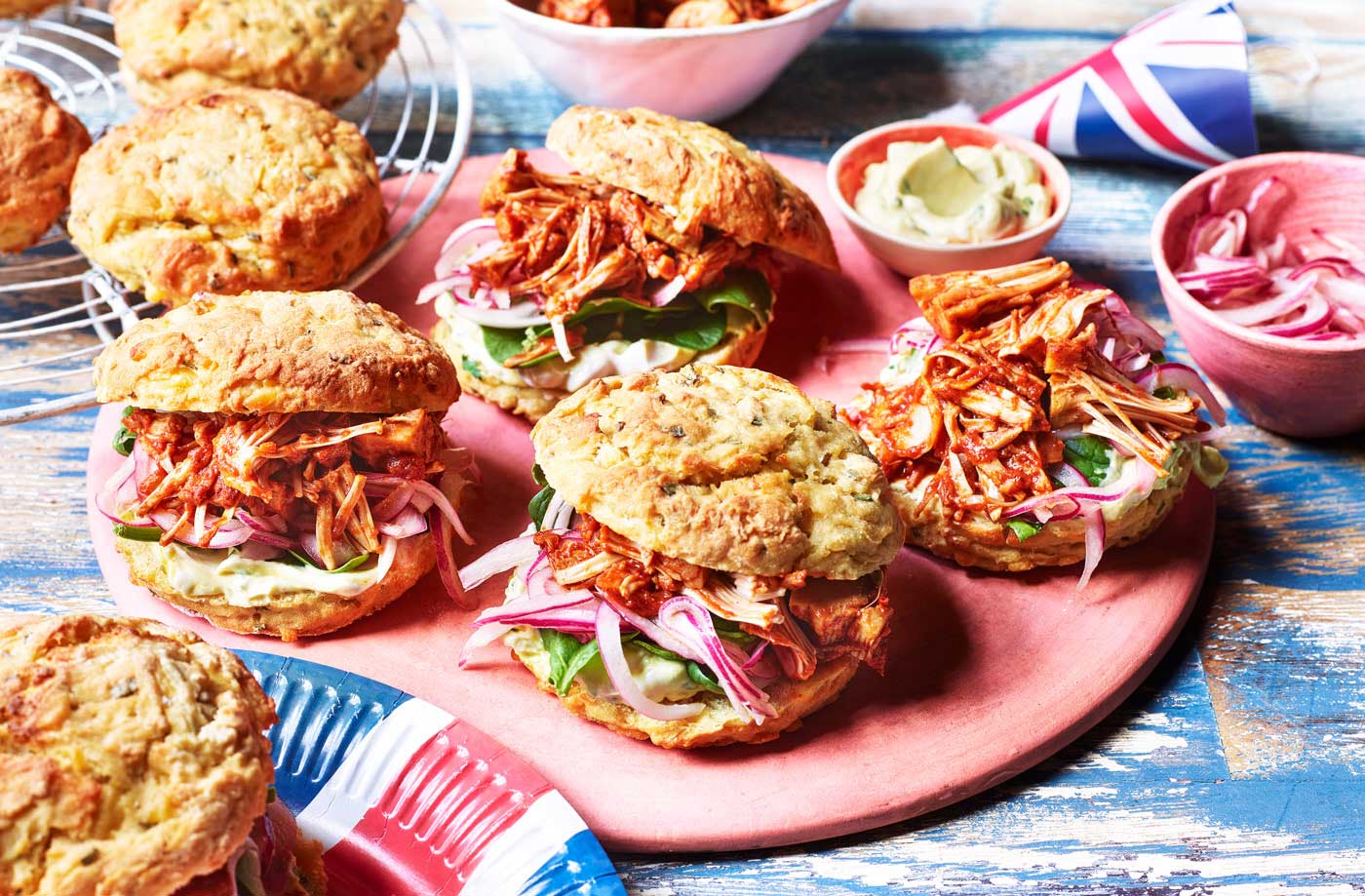 Pulled jackfruit scones recipe