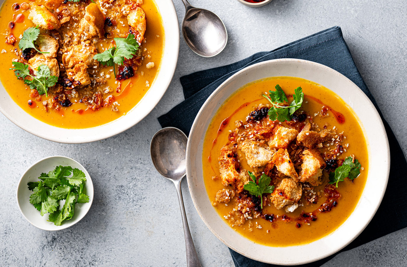 Katsu pumpkin soup recipe