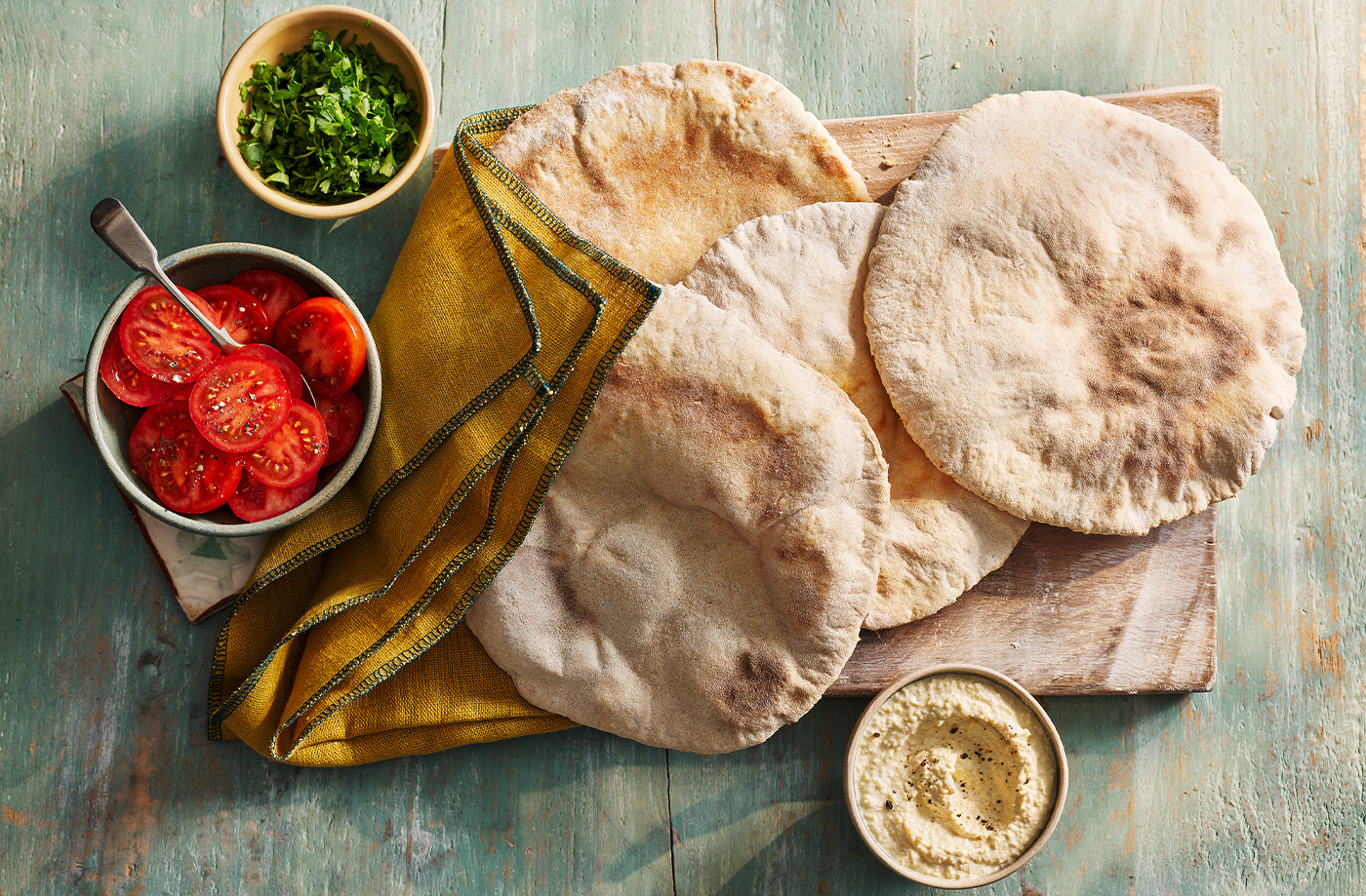 Laffa-style flatbreads recipe