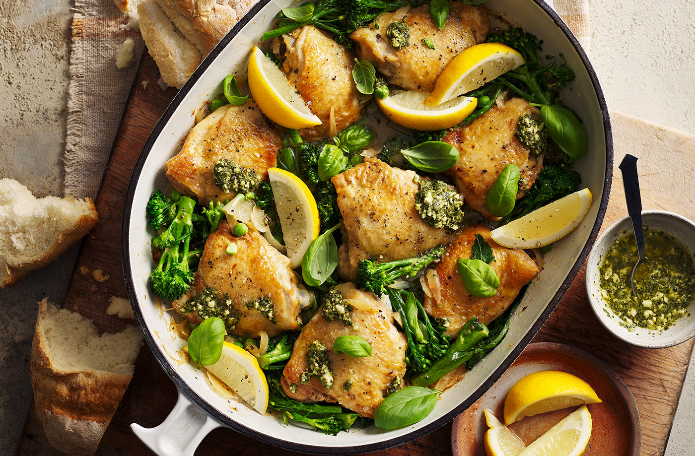 Pesto chicken one-pot recipe