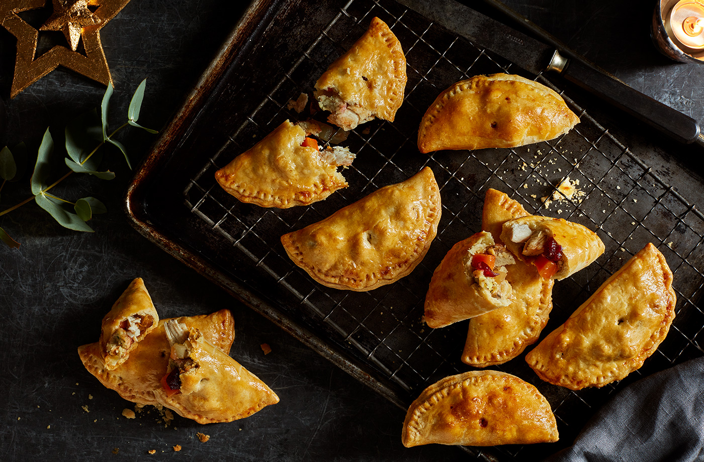 Leftover chicken and stuffing pasties recipe