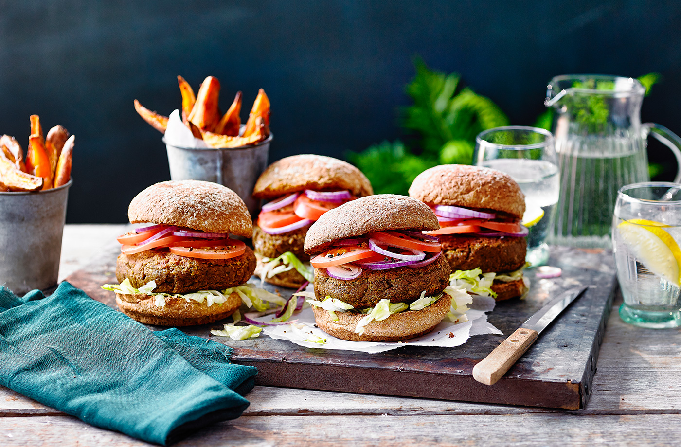Lentil mushroom burgers recipe